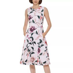 Calvin Klein Women's Sleeveless Floral A-Line Dress l Size 12